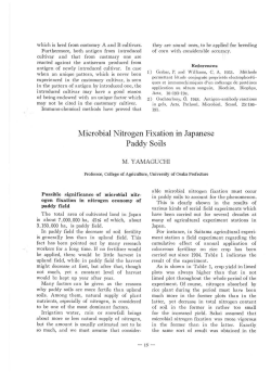 Microbial Nitrogen Fixation in Japanese Paddy Soils