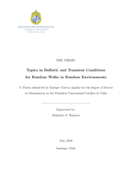 Topics in Ballistic and Transient Conditions for Random Walks in