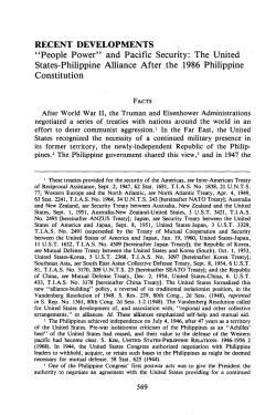 "People Power" and Pacific Security: The United States