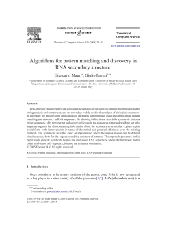 Algorithms for pattern matching and discovery in RNA secondary