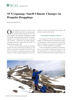 SUN Liguang: Smell Climate Changes in Penguin Droppings