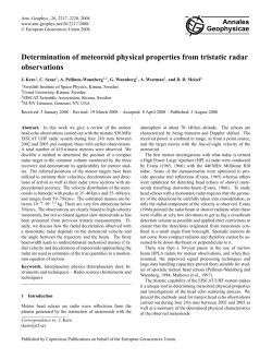 Determination of meteoroid physical properties