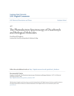 The Photoelectron Spectroscopy of Dicarbonyls and Biological