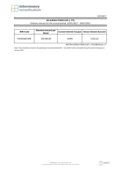 IM AURIGA PYMES EUR 1, FTA Ordinary interest for the accrual
