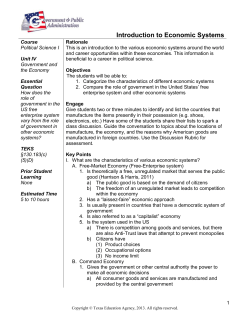 Introduction to Economic Systems