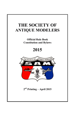 SAM Rule Book 2015 - Society of Antique Modelers