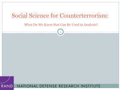 Kim Cragin - Social Science for Counterterrorism