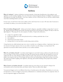 Asthma - Potomac Pediatrics