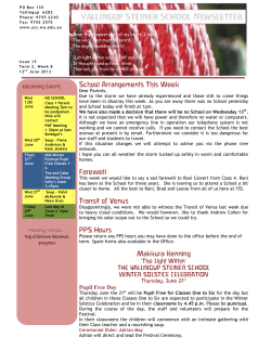 YSS Newsetter Term 2 Week 8