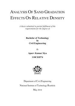 analysis of sand gradation effects on relative density