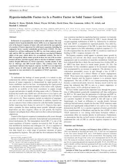 Hypoxia-inducible Factor-1 Is a Positive Factor in