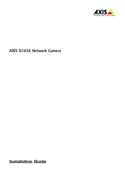 AXIS Q1635 Network Camera - Installation Guide