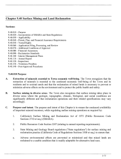 Chapter 9.40 Surface Mining and Land Reclamation