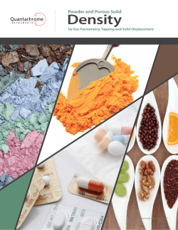 Density - Quantachrome Instruments