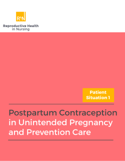 Patient Situation 1 PDF - Reproductive Health in Nursing