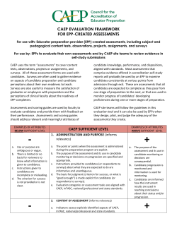 CAEP Evaluation Framework for EPP