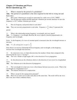Ch19 Vibrations and Waves