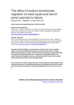 The effect of sodium bicarbonate ingestion on back squat and bench