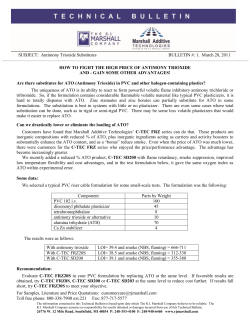 Antimony Trioxide Substitutes BULLETIN