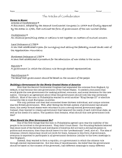 Articles of Confederation