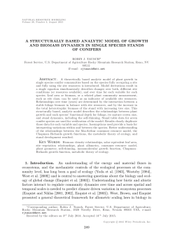 a structurally based analytic model of growth and