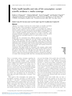 Public health benefits and risks of fish consumption