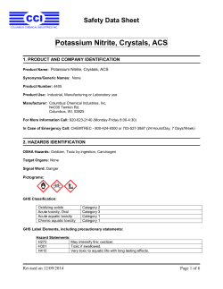 Potassium Nitrite, Crystals, ACS