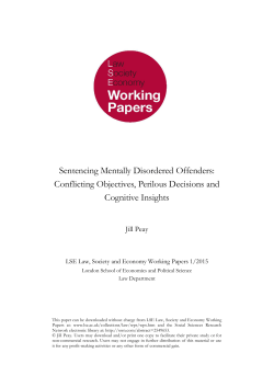 Sentencing Mentally Disordered Offenders: Conflicting