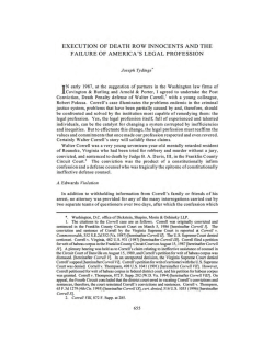 execution of death row innocents and the failure of america`s legal