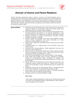 Director of Alumni and Parent Relations