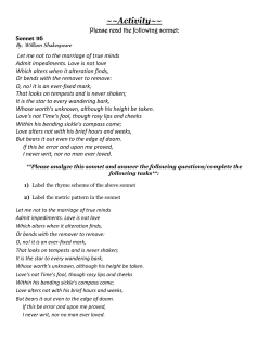 Iambic Pentameter Activity