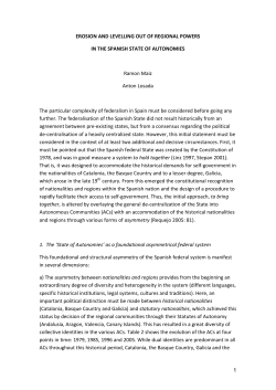 1 EROSION AND LEVELLING OUT OF REGIONAL POWERS IN