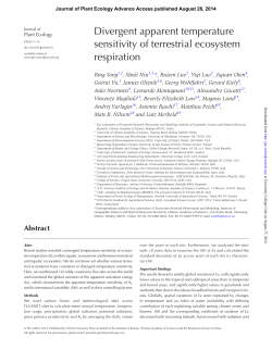 Divergent apparent temperature sensitivity of terrestrial ecosystem