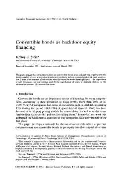 Convertible financing bonds as backdoor equity