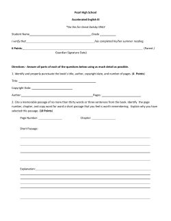 Pearl High School Accelerated English III *Do this for Great Gatsby