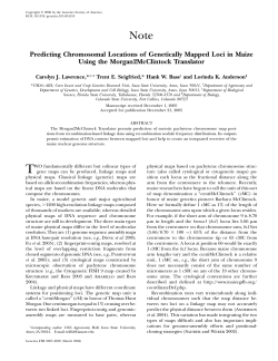 Predicting Chromosomal Locations of Genetically