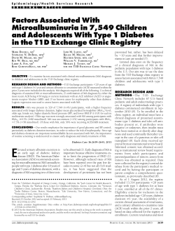Factors Associated With Microalbuminuria in 7549