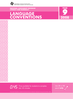 language conventions, Year 9