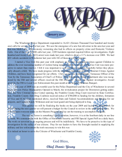 January Newsletter - Winchester, Tennessee