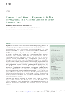 Unwanted and wanted exposure to online pornography in a national