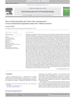 Slow cortical potentials and &ldquo;inner time consciousness&rdquo;
