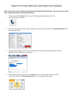 Export First Class Mail Lists and Import into Outlook