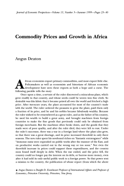 Commodity Prices and Growth in Africa