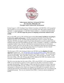 Achievements which have Advanced SETMA: The