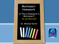 Montessori Homework