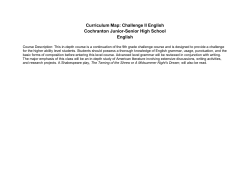 Curriculum Map: Challenge II English Cochranton Junior