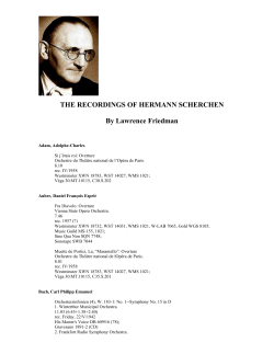 Discography of Hermann Scherchen, compiled byLawrence Friedman