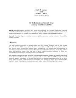 Mark B. Garman and Michael J. Klass On the