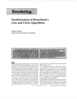 Parallelization of Bresenham`s line and circle algorithms