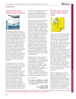 Migration - Journal of Experimental Biology